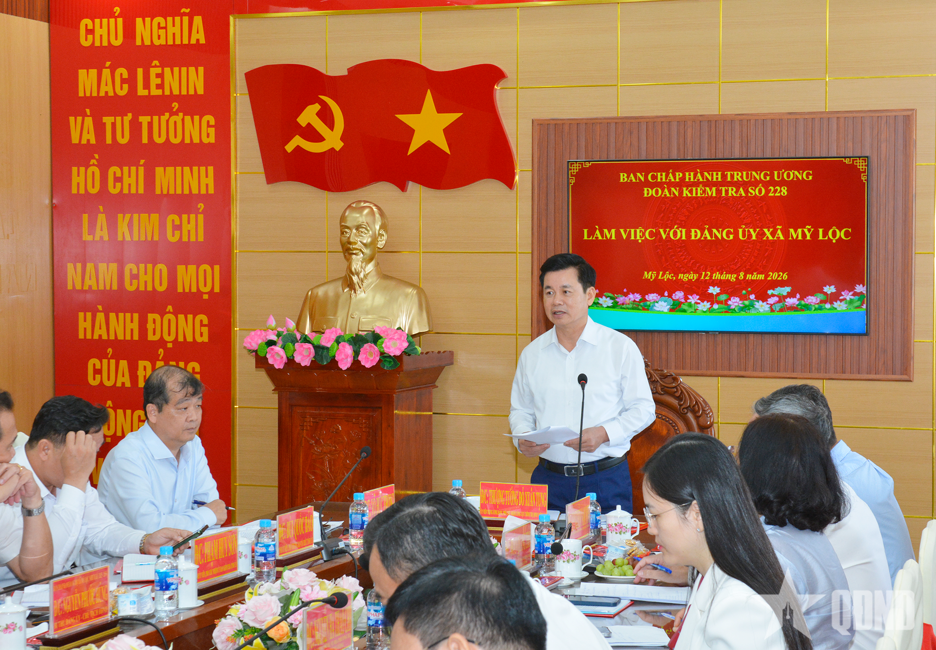 Đoàn kiểm tra, giám sát số 228 của Bộ Chính trị, Ban Bí thư làm việc tại xã Mỹ Lộc và phường Tân An (Tây Ninh)